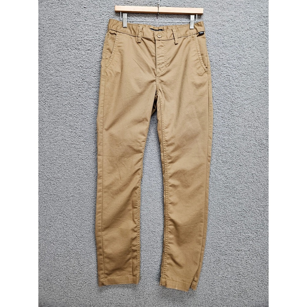 Vans Authentic Chino 28 Brown Slim Skater Streetwear Workwear Skate Pants Y2K